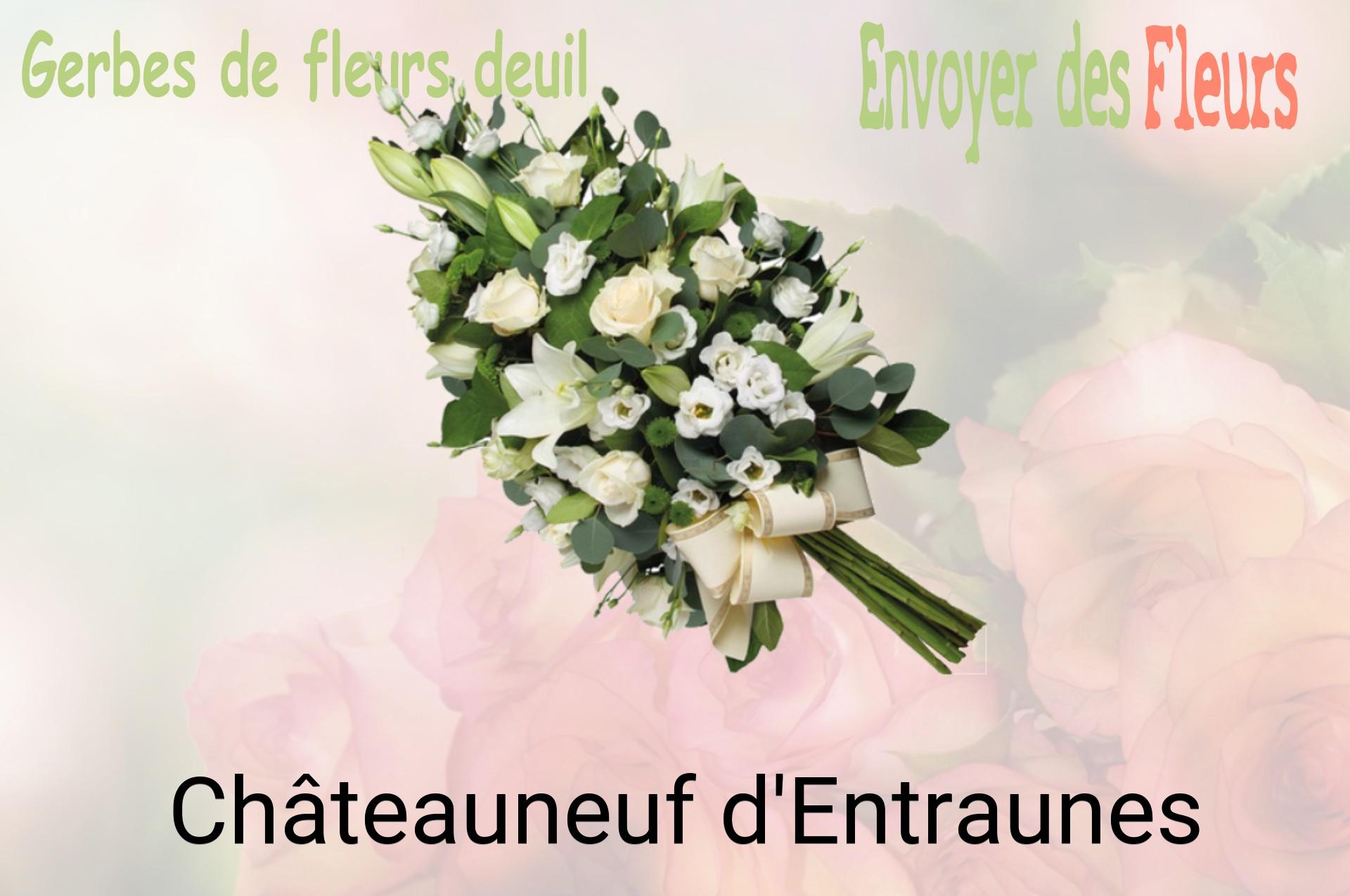 Gerbe de fleurs de deuil livrée à Châteauneuf-d'Entraunes